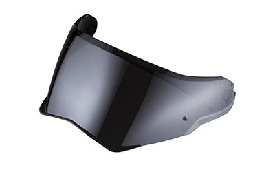 Mirrored silver anti-scratch visor with pins