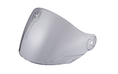 Transparent antiscratch visor homologated