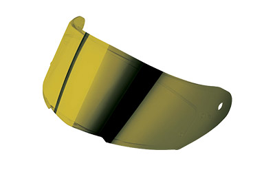 Gold mirrored 40/45% antiscratch visor Fog City ready homologated