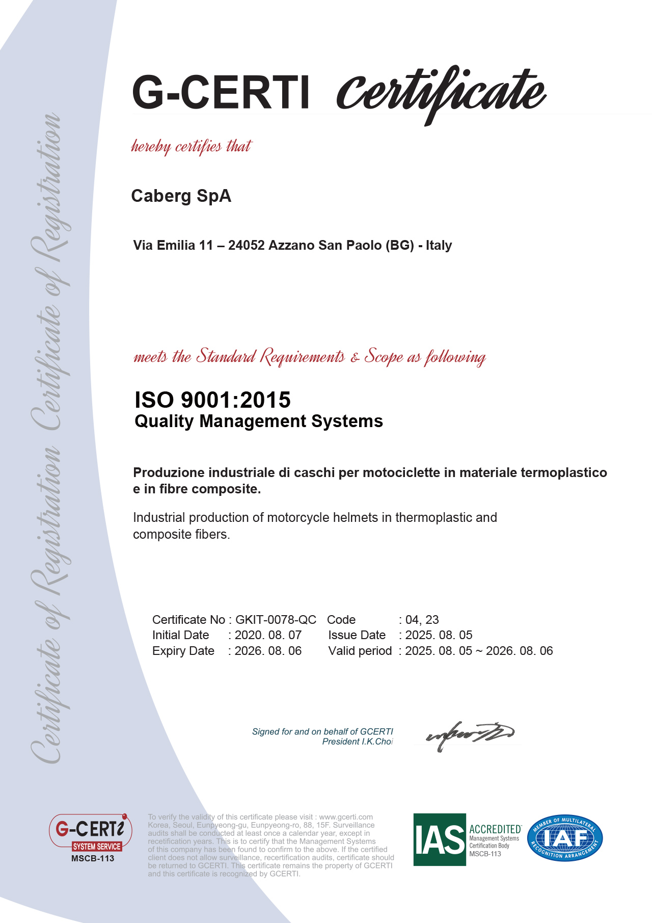 ISO 9001:2015 Quality Management Systems