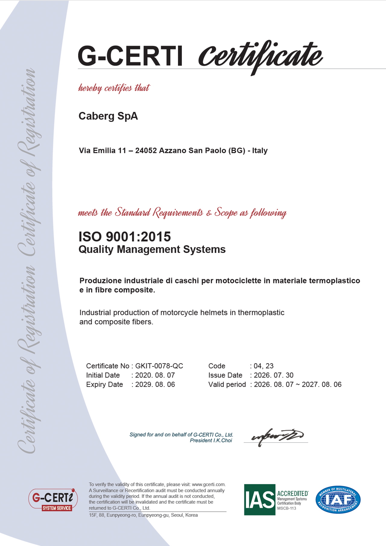 ISO 9001:2015 Quality Management Systems