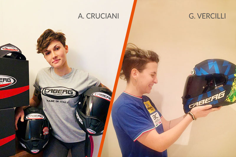 Giulia Vercilli e Aurelia Cruciani Caberg Riders