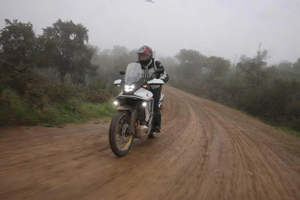 The Honda Transalp and Tourmax X in action