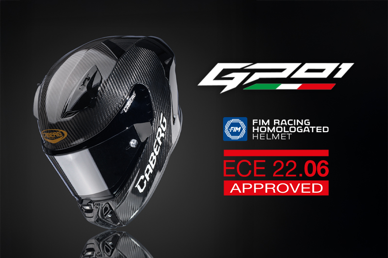 GP01: il nuovo casco racing di Caberg con omologazione ECE 22.06 e FIM